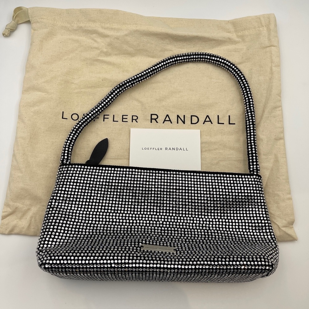 NEW Loeffler Randall glitter handbag Marleigh Crystal-Embellished Shoulder Bag